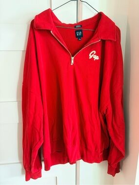 GAP Red Men's Half-Zip Pullover Sweater